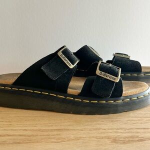 Dr. Martens Josef Black Suede Sandals